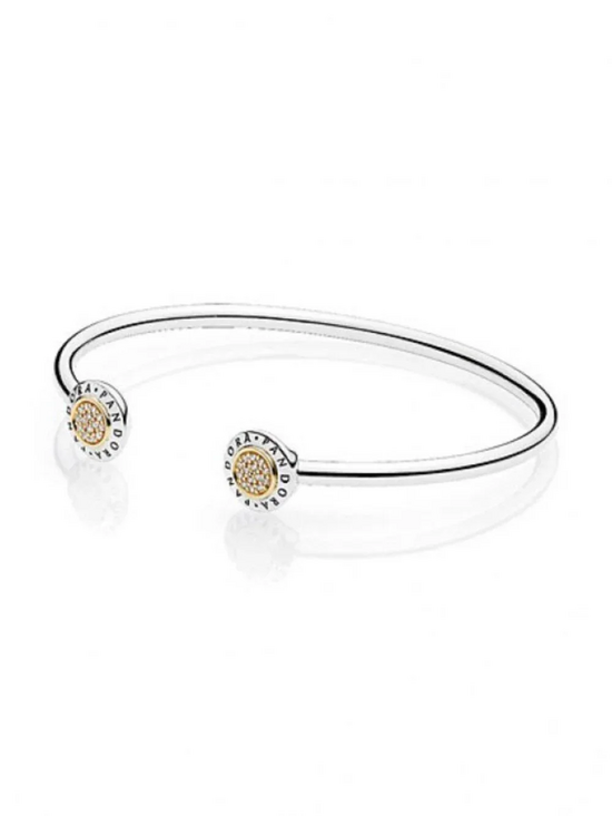 Pandora. Jewelry - Pandora Style Two-Tone Open Bangle